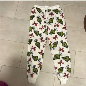 Charming White Pajama Pants with THE GRINCH